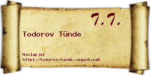 Todorov Tünde névjegykártya