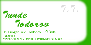 tunde todorov business card
